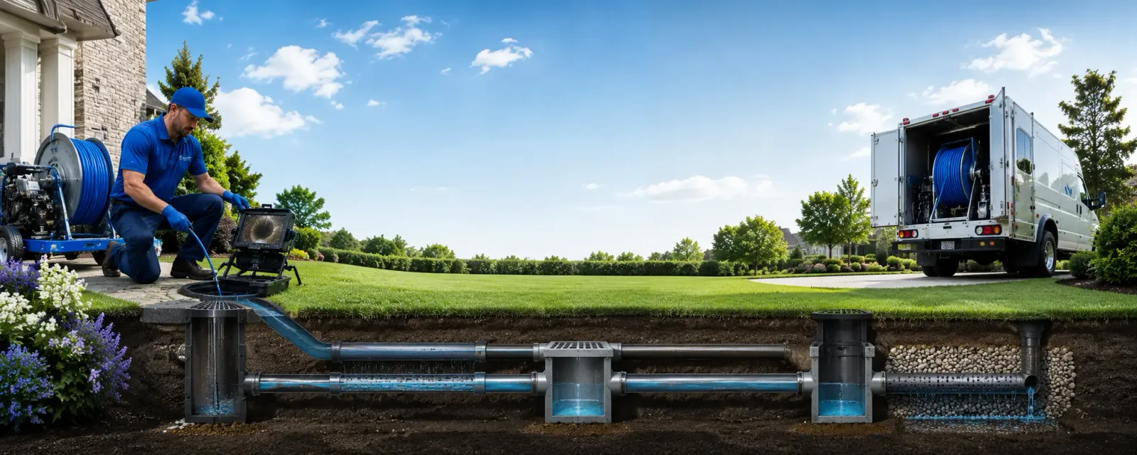 Outdoor drain cleaning information for Searsboro, IA